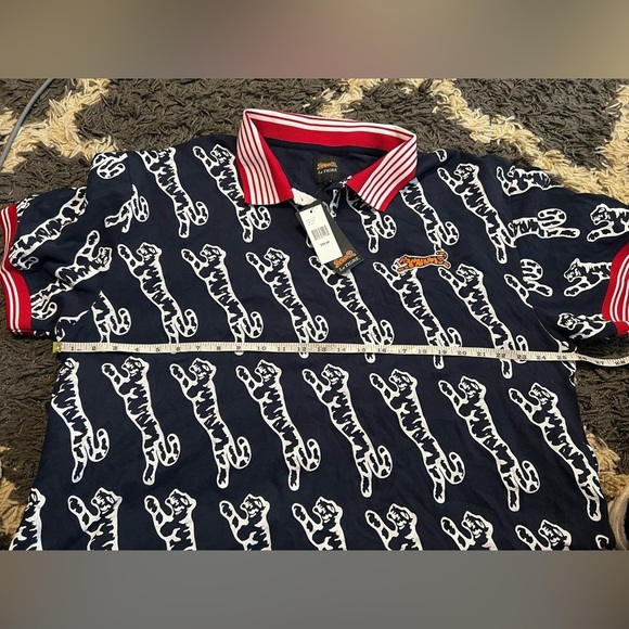 NWT Le Tigre All Over Print Navy Polo - Picture 10 of 10